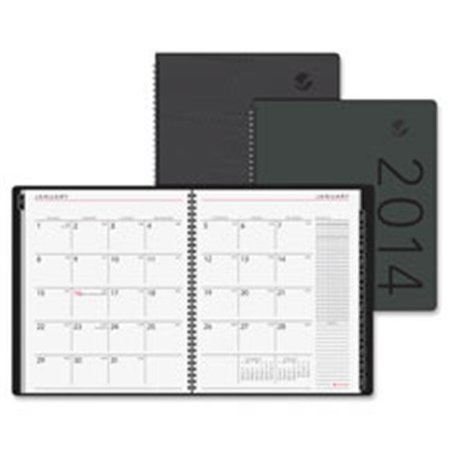 PEN2PAPER Desk Monthly Appt Book; Textured; 2PPM; 9 in. x 11 in.; Black PE1622299